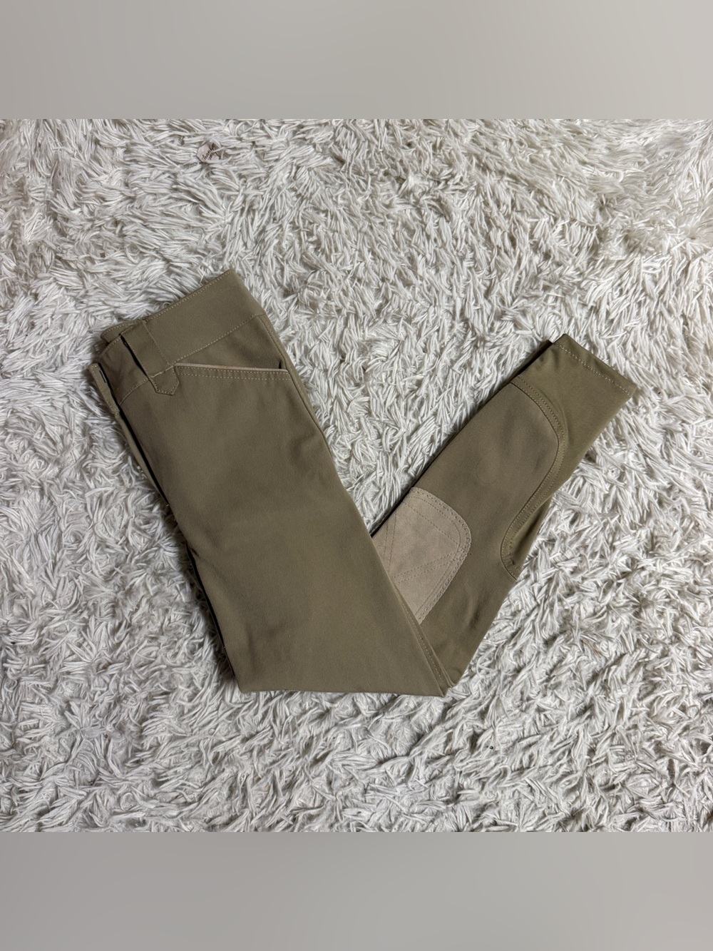 Child’s Size 10R Tan Smartpak Knee Patch Horseback Riding Breeches. Good Cond.
